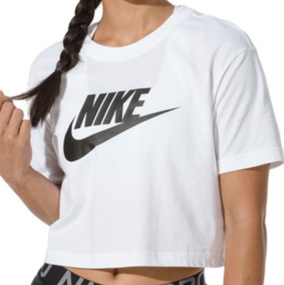 Nike Sportswear Essential Womens Cropped T Shirt White L
